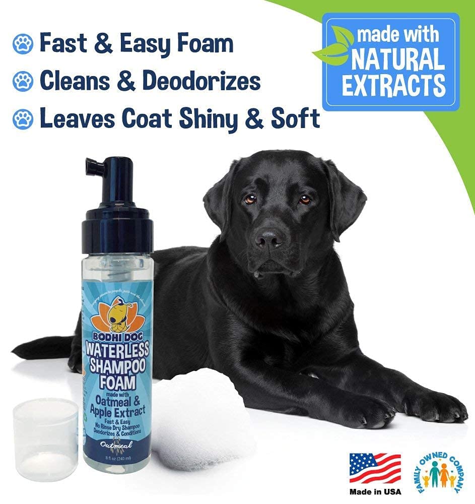 Bodhi Dog Waterless Foaming Shampoo travel pack ready for on the go grooming.