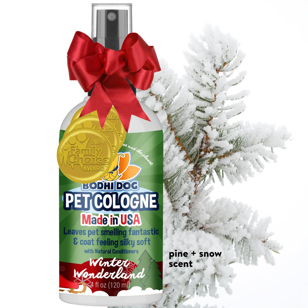 Bodhi Dog Winter Wonderland cologne spritz bottle offering long-lasting pet freshness