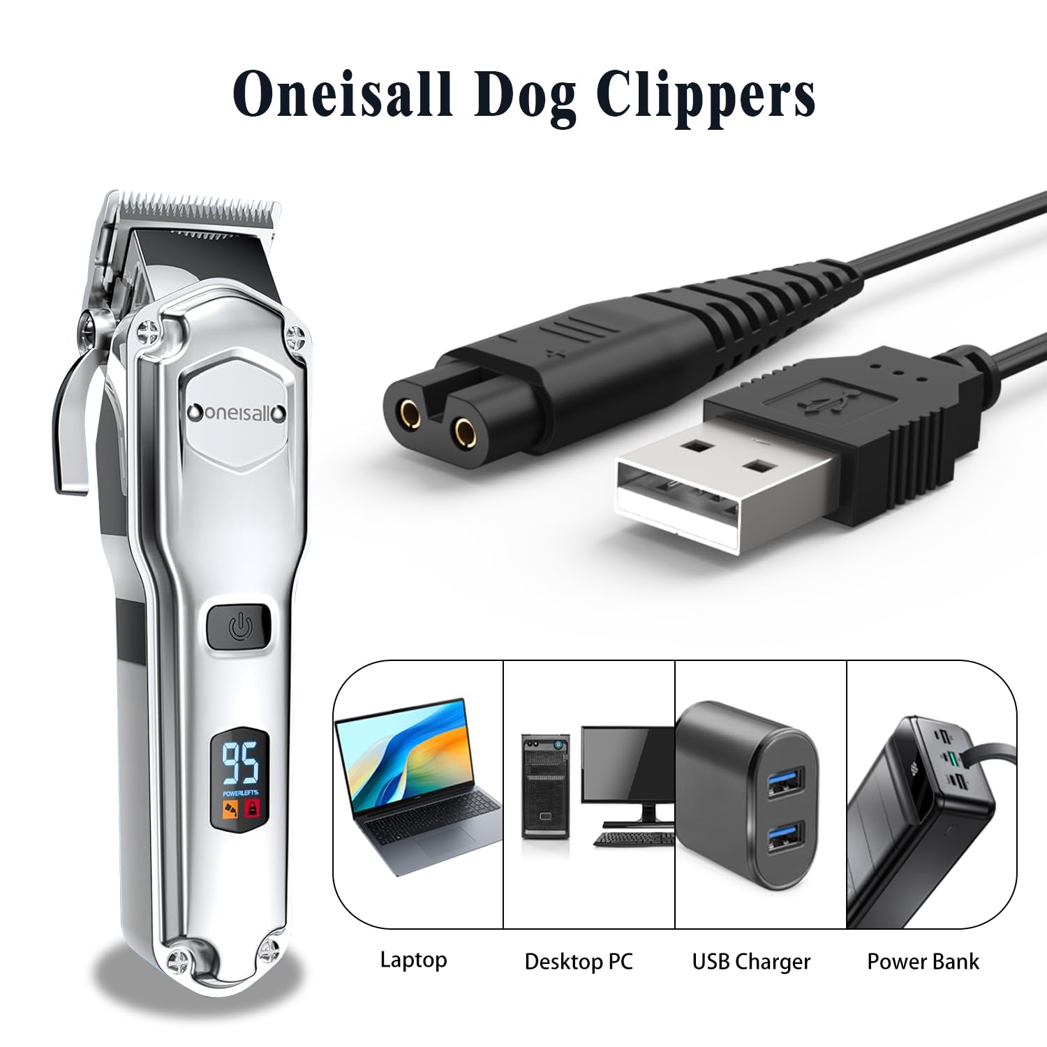 BOEEA power cord for Oneisall RFC-676 in-box, ready for reliable charging.