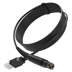 BOEEA USB charging cable for Oneisall RFC-676 close-up with secure plug for steady grooming.