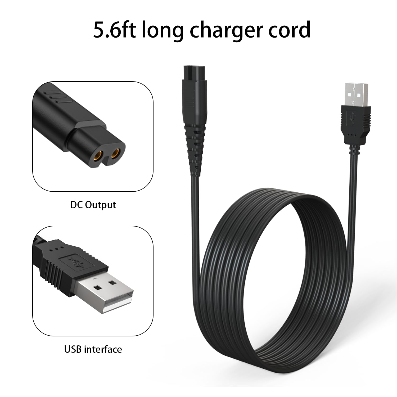 BOEEA USB charging cable for Oneisall RFC-676, copper wires enhance safety during use.
