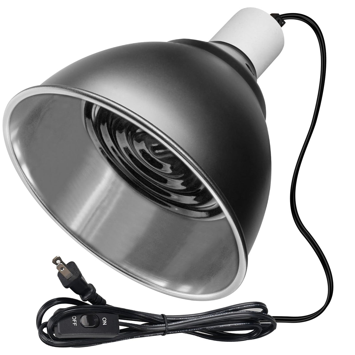 BOEESPAT 7-inch dome cover with efficient basking light for reptiles.