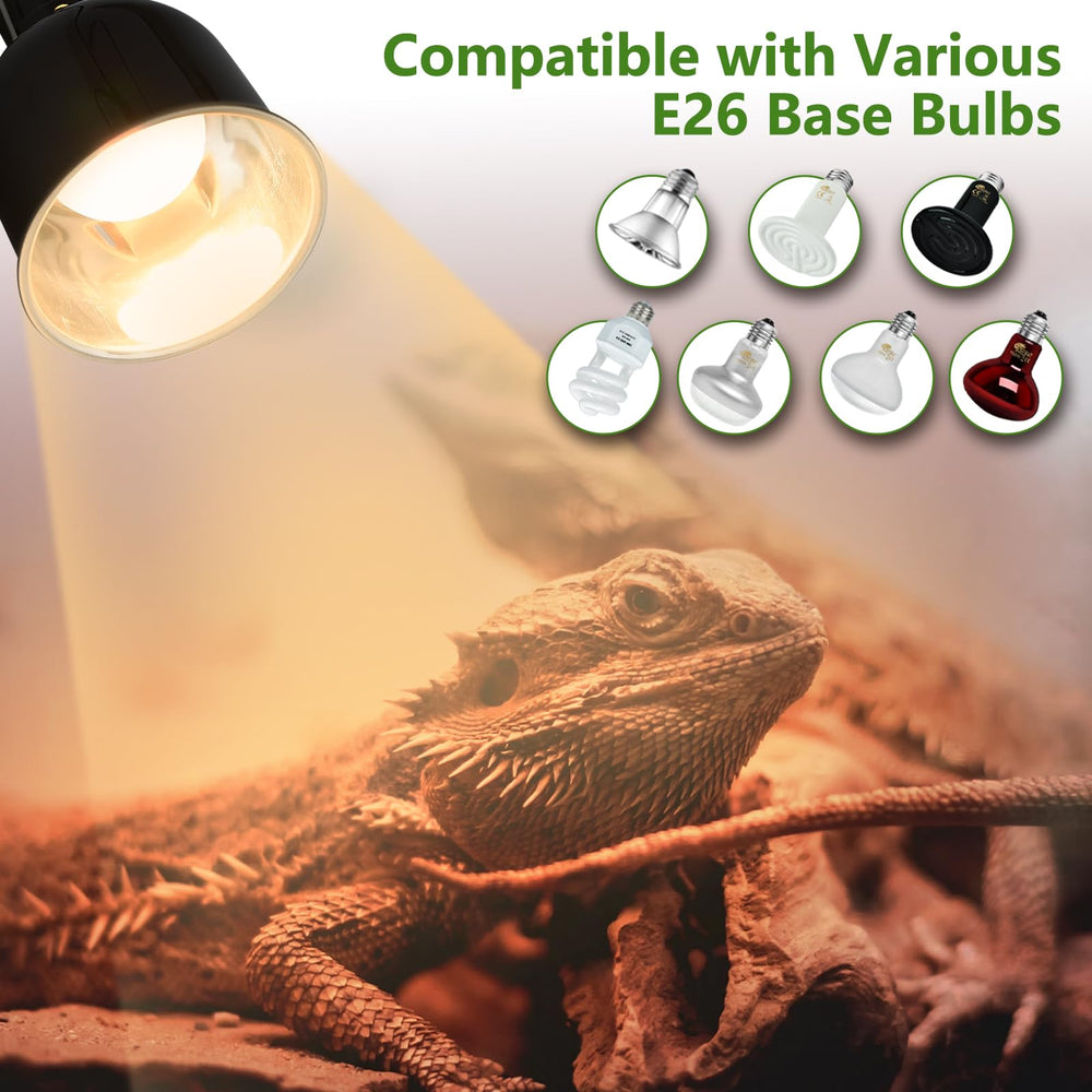 BOEESPAT Reptile Light includes stainless steel hook for mounting
