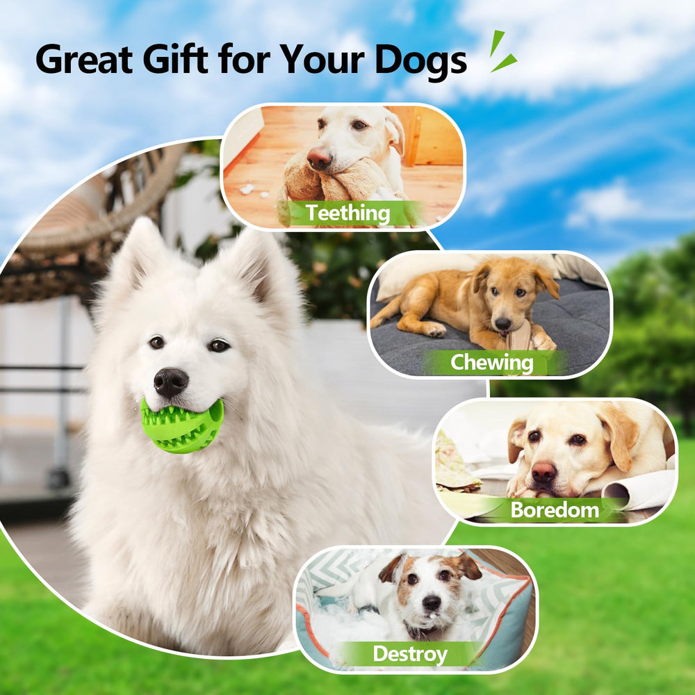 Bojafa dog chewing toy ball with snack dispenser for enrichment