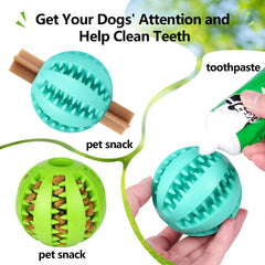 Bojafa non-toxic rubber dog toy highlights long-lasting durability during playful chews.