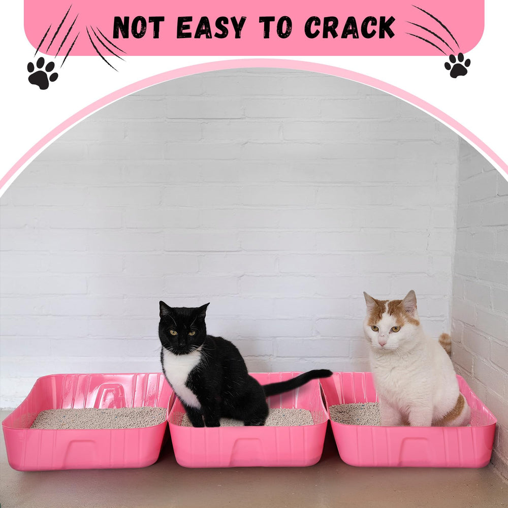 Bokon cat litter tray 15.7 x 11.8 inches shows size for small-to-medium cats.