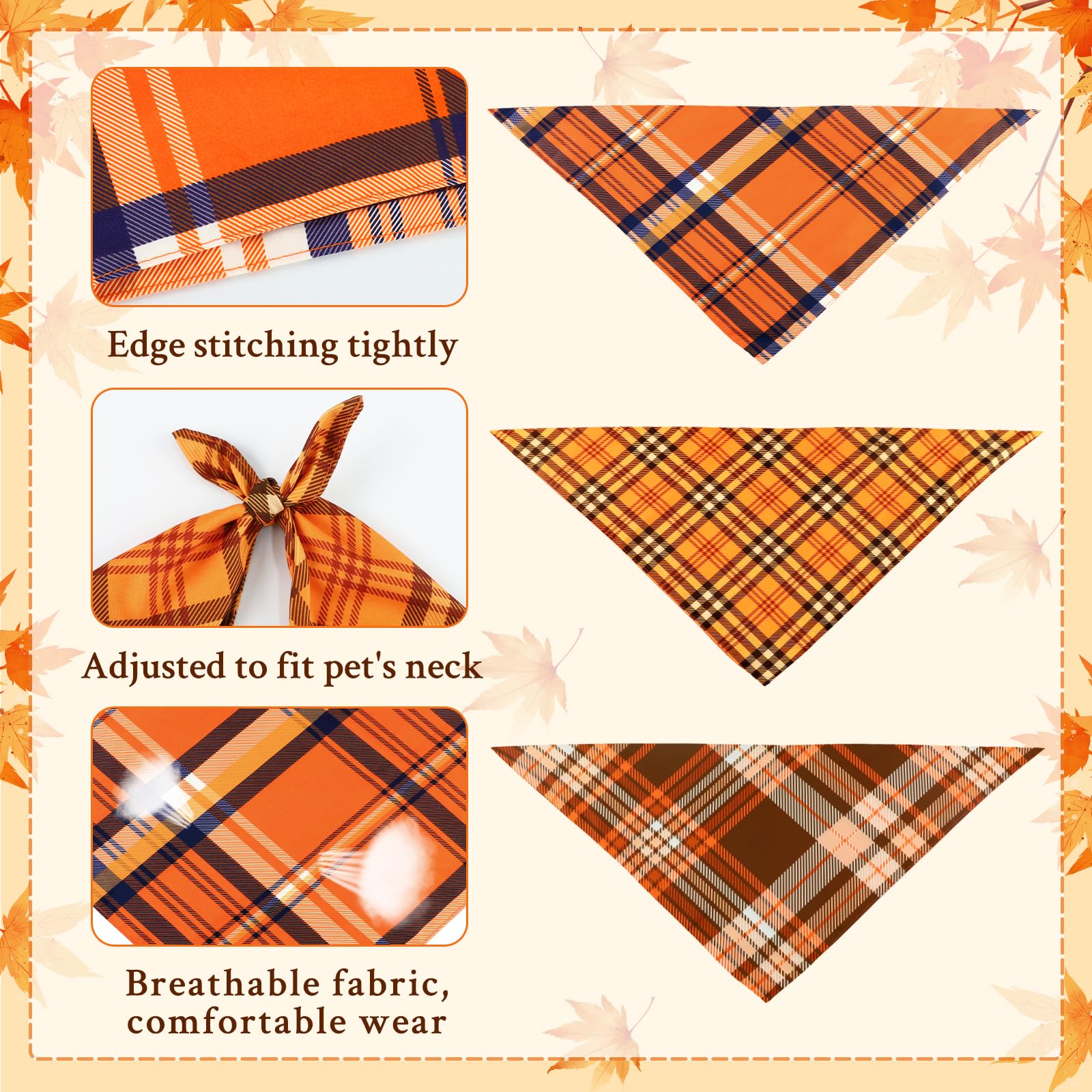 Bolake adjustable dog bandanas neck-scarf close-up highlighting flexible all-day wear