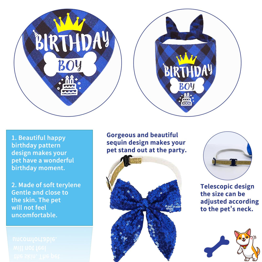 Bolake birthday number toppers shine on dog cake decorations