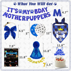 Bolake blue birthday hat adds sparkle to pet celebrations