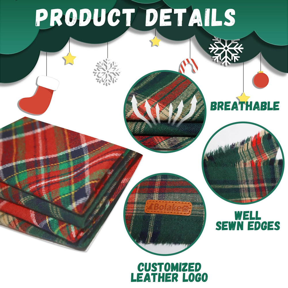 Bolake adjustable neck dog bandana worn comfortably all day during celebrations.