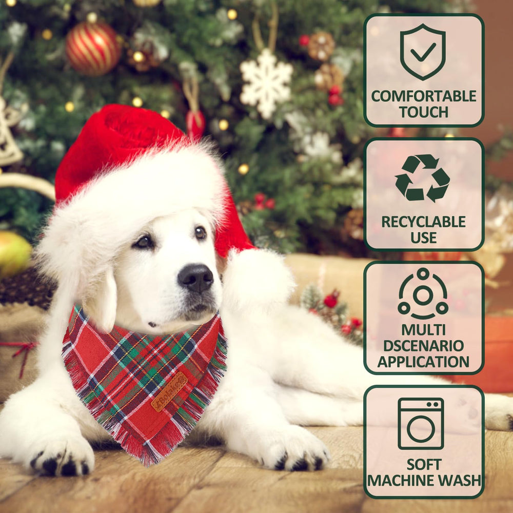 Bolake soft breathable fabric dog bandana keeps pets comfy in winter wear.