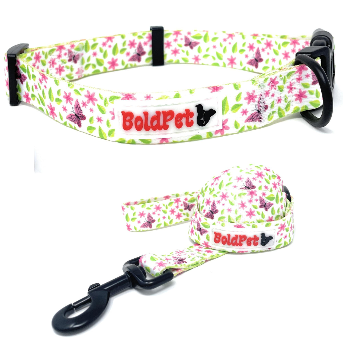 BoldPet durable polyester dog collar and leash for daily adventures.