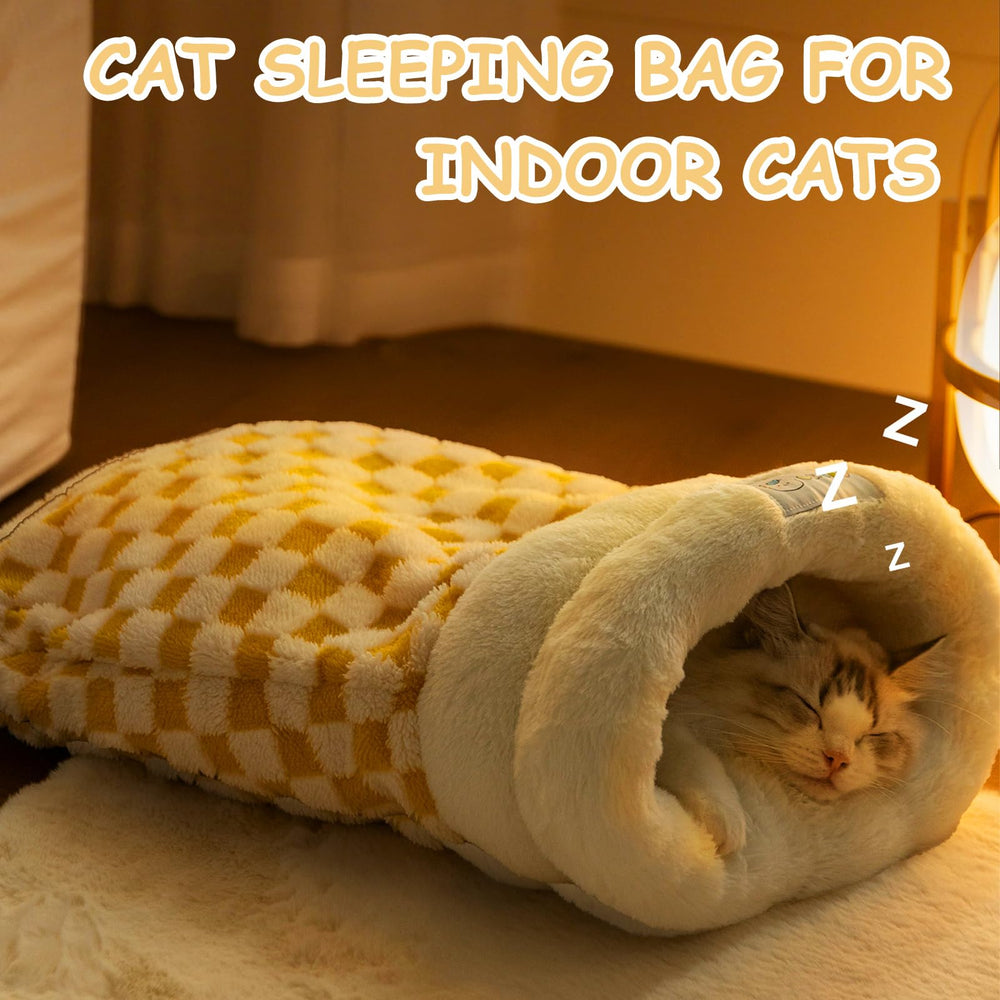 Bolsa de dormir para gatos de invierno, ideal para mascotas pequeñas hasta 8 kg.