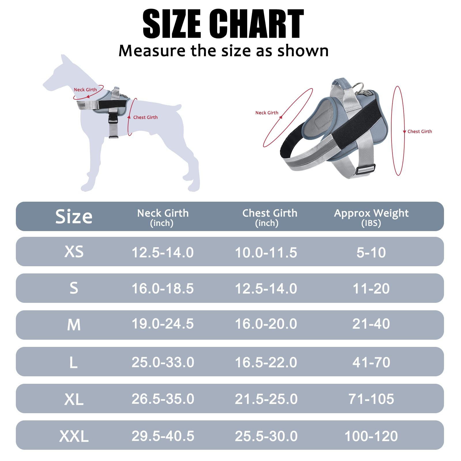 Bolux harness sturdy nylon handle for closer control on crowds.