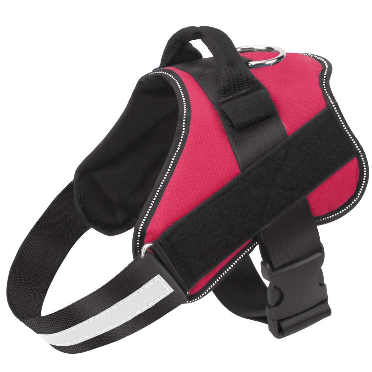 Bolux dog harness no-pull red front view improves walk control.