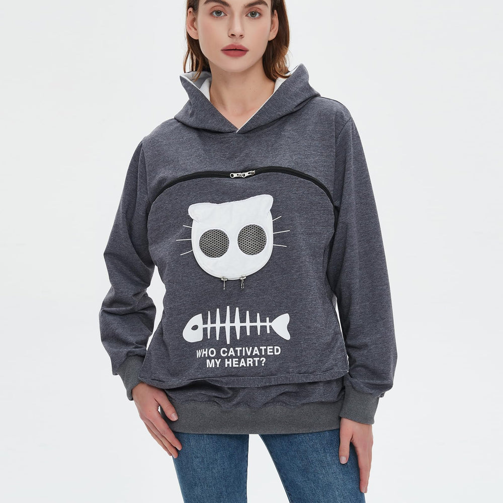 Bombaxceiba Pet Pouch Hoodie fabric texture shows cotton-blend softness and durability.