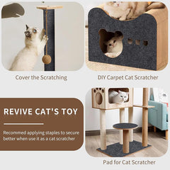 Bomeiqee Cat Scratch Pad closeup shows felt surface and scratching prongs
