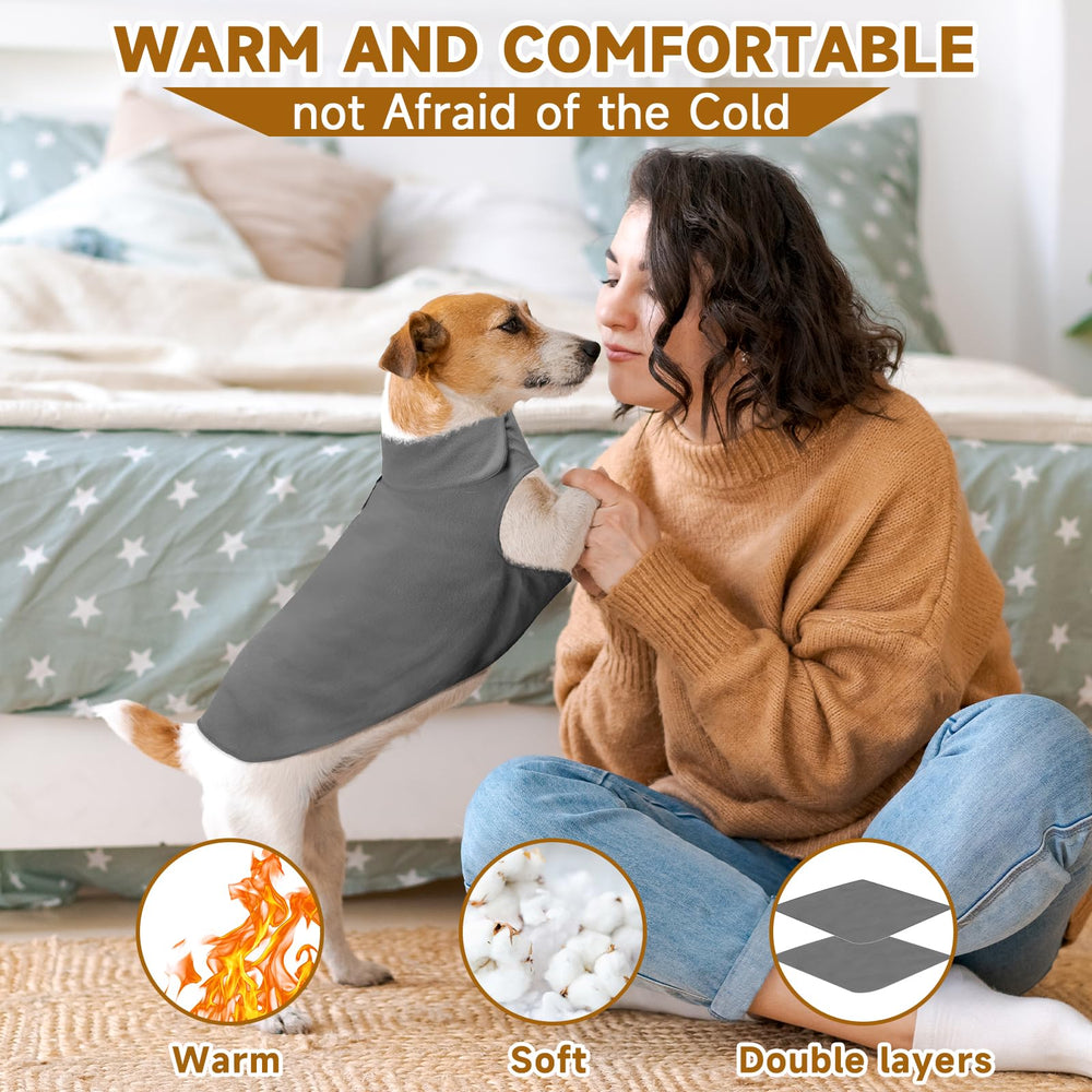 BONAWEN fleece dog coat with adjustable velcro straps for secure sizing