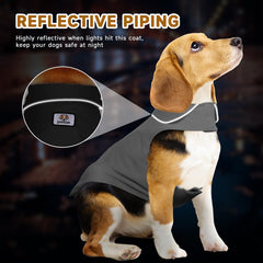 BONAWEN fleece dog coat neck and belly closures for easy on-off