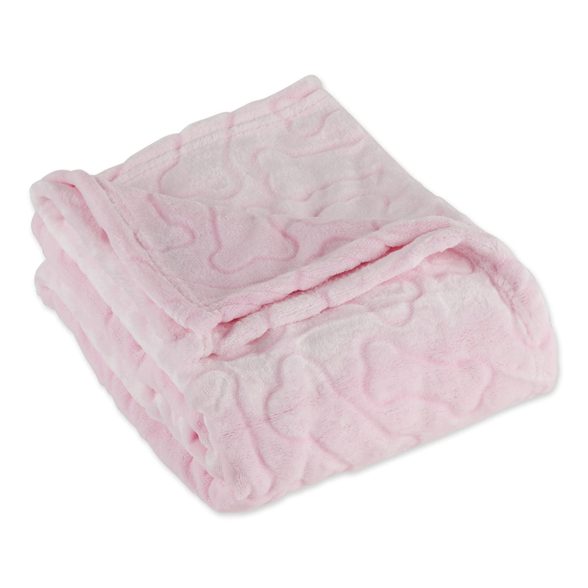 Bone Dry embossed bone print blanket pink on 36x48 for cozy pets.