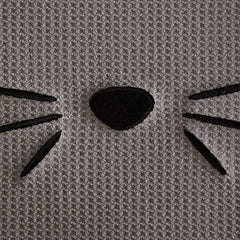 Bone Dry microfiber pet mat absorbs spills and protects floors during meals.