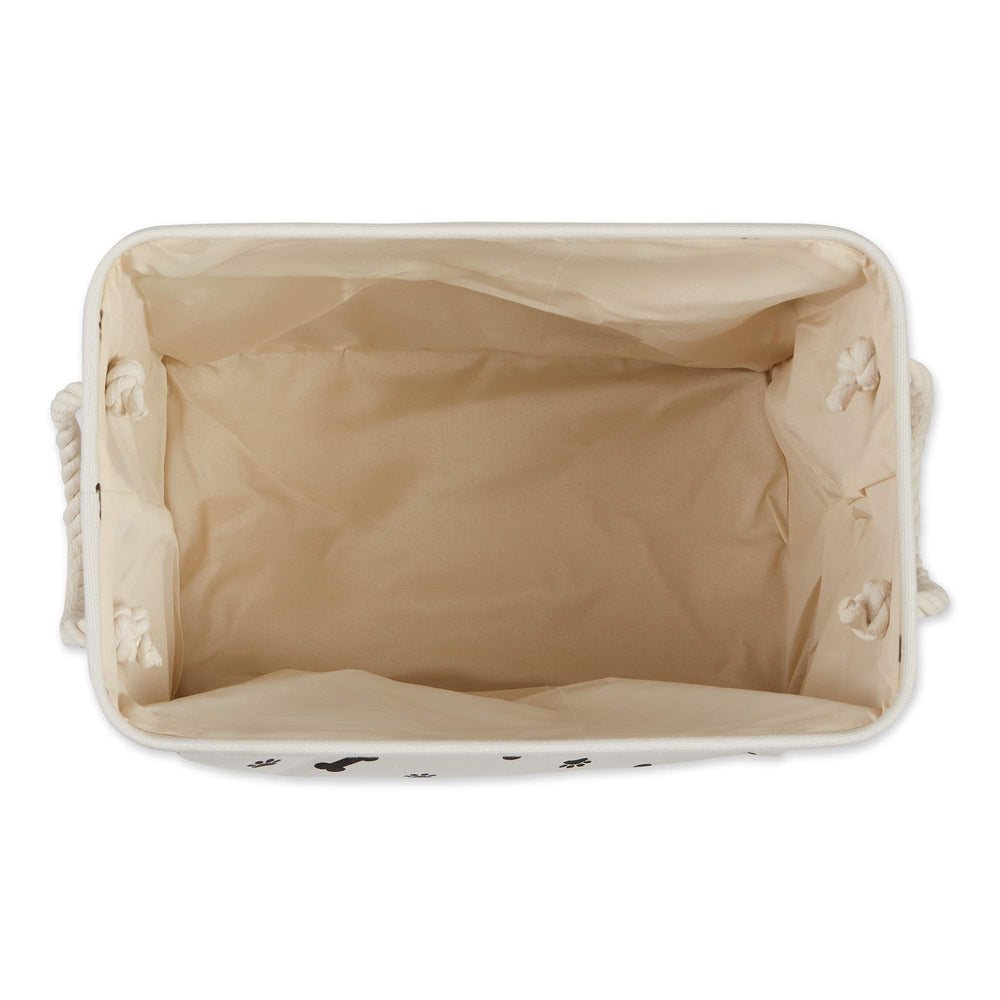 Bone Dry paw-bone-print-bin side view highlights durable polyester construction for everyday use.