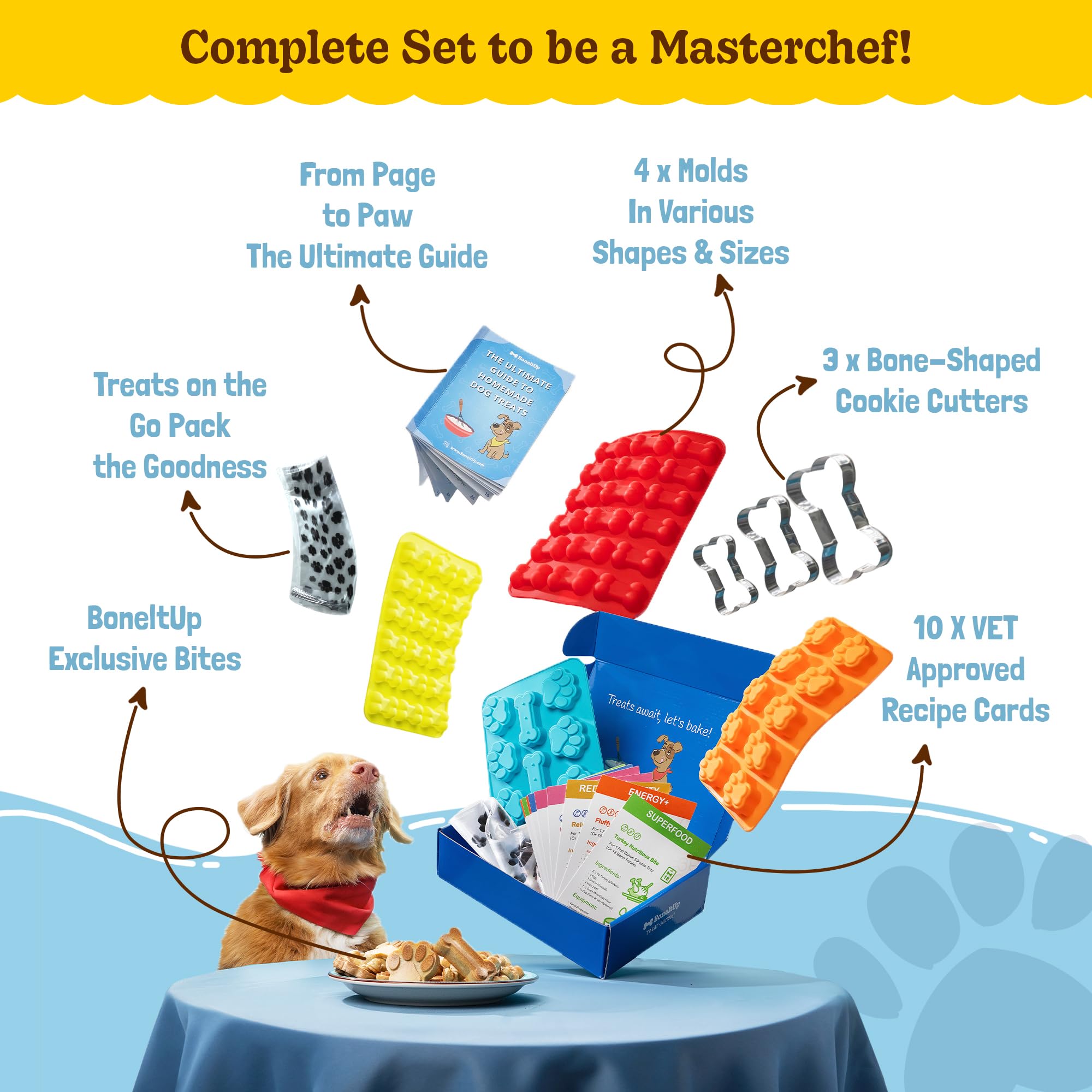 BoneItUp 10-recipes collection offers easy, pantry-friendly dog treats.
