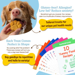 BoneItUp dog bone cookie cutters shown in action for sturdy, pawsome shaping.