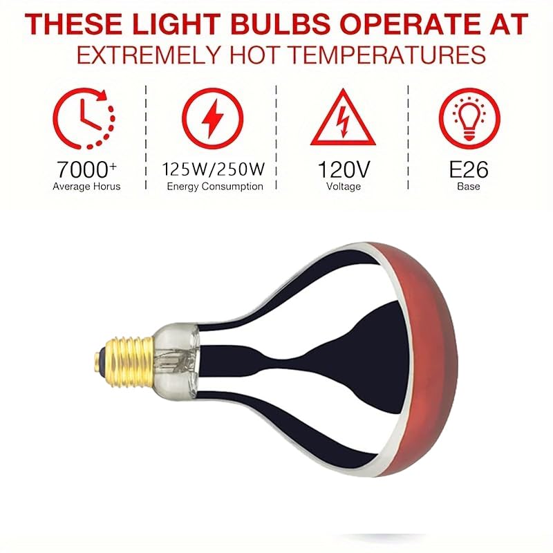 BONGBADA heat lamp bulb R40 250W in brooder-use scenario with chicks