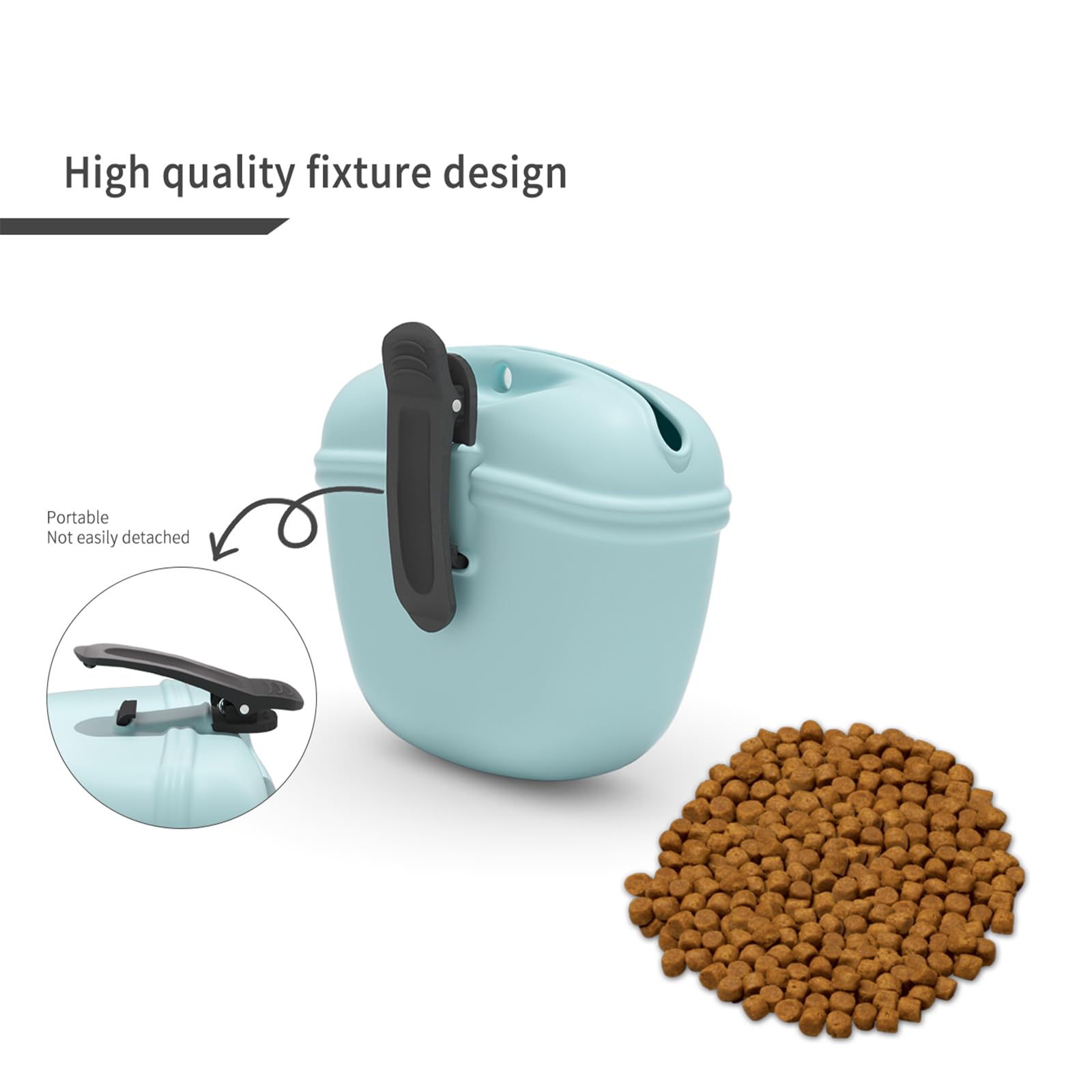 Bongpuda magnetic-closure dog treat pouch demonstrates quick-open access during walks