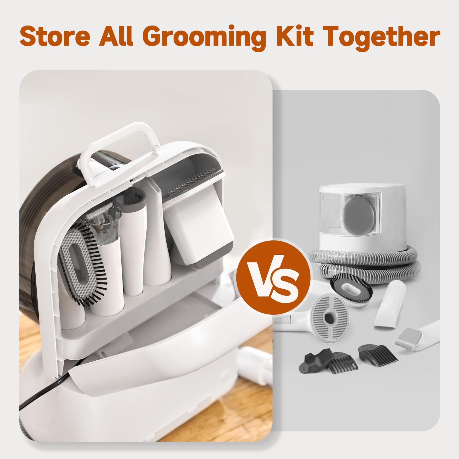 BONJELA grooming kit attachments layout shows comprehensive tools for efficient at-home grooming.