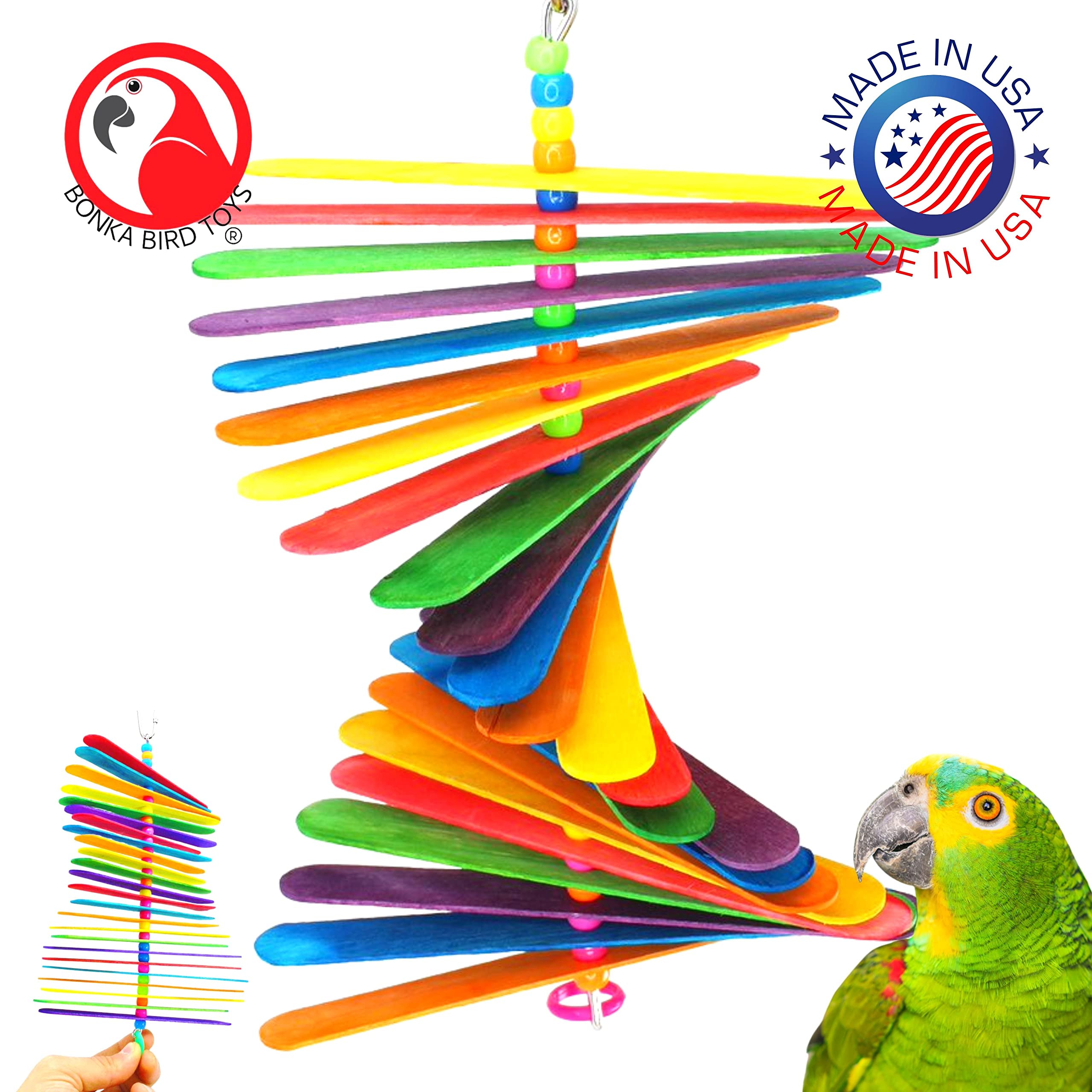 Bonka 867 Big Stick wooden sticks — bright, bird-safe chewing entertainment.