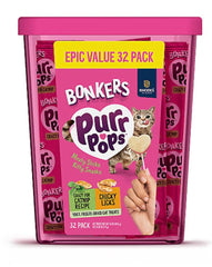 Bonkers Purrpops epic value pack shown with resealable container for freshness and quick rewards