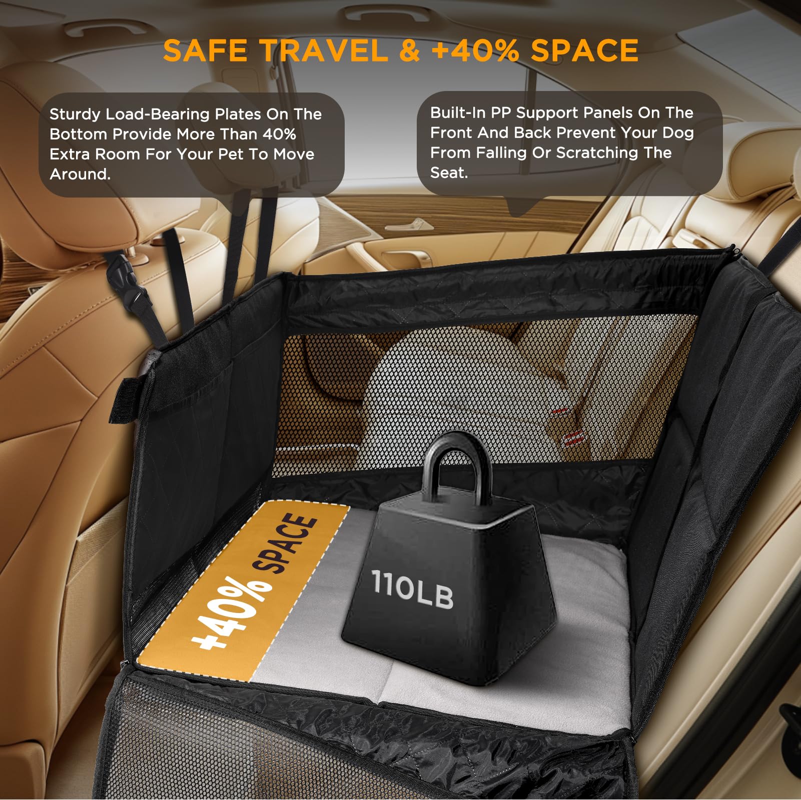 BONTHEE non slip backing keeps the extender from shifting during drives
