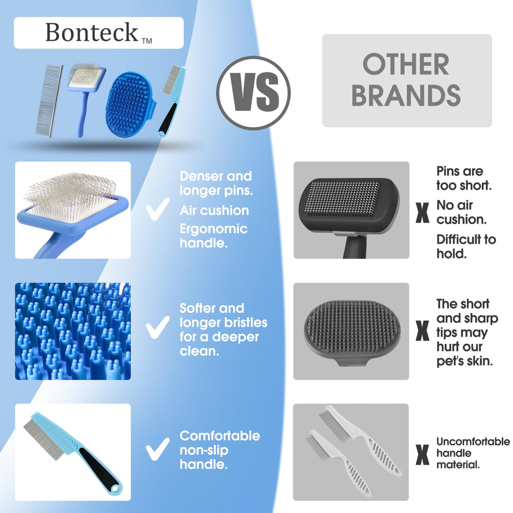 Bonteck stainless steel comb rustproof durability for regular grooming