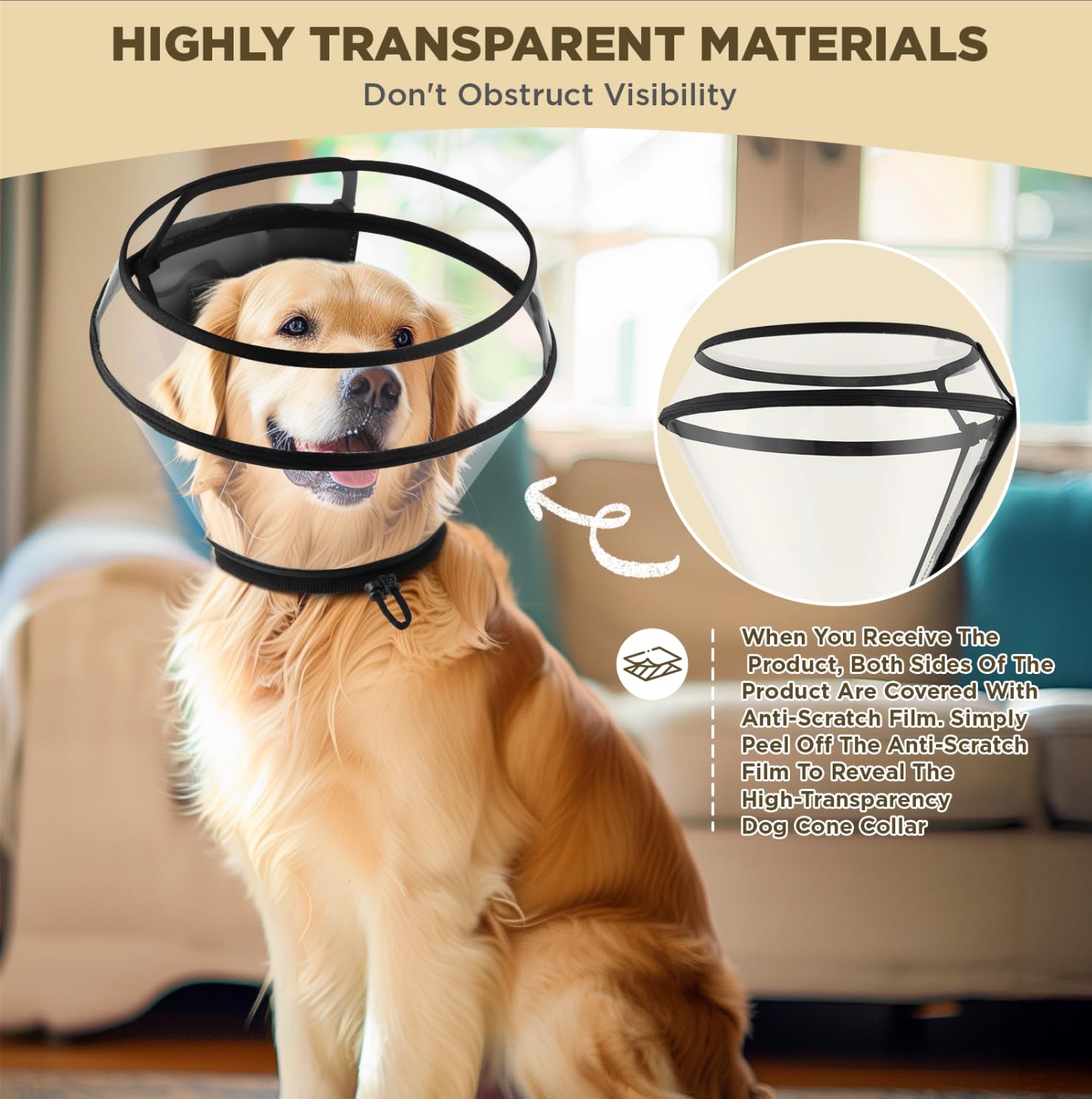 BONTHEE cone features soft edges and padding to prevent neck chafing.