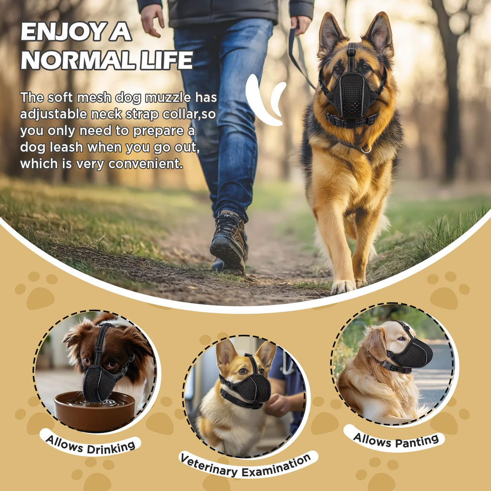 BONTHEE dog muzzle adjustable-straps for secure fit