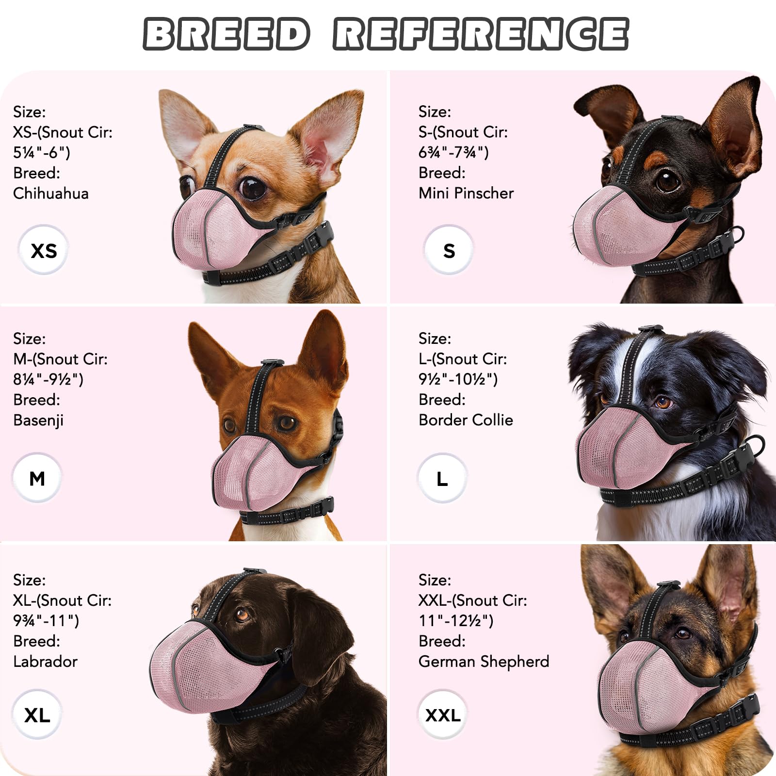 BONTHEE dog muzzle bite-resistant structure portrait shows protective design for safer chewing control