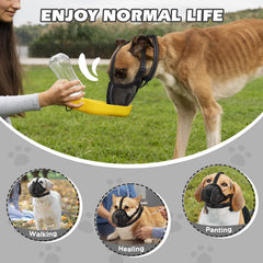 Bonthee breathable design muzzle allows panting and drinking on walks.