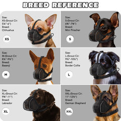 Bonthee dog muzzle with reflective edges for safer dusk walks.