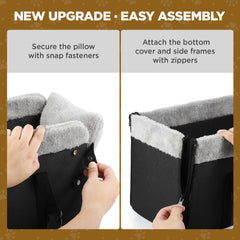 BONTHEE soft-padding dog car seat cushions head and body for comfort.