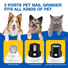 Bonve Pet Nail Grinder USB rechargeable for cordless grooming anywhere.