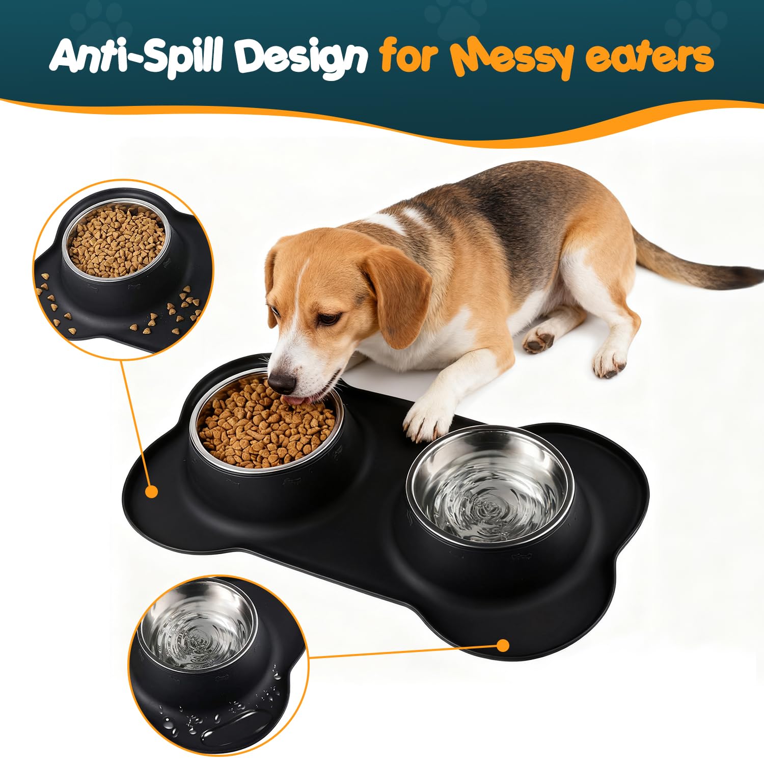 Bonve Pet removable puppy feeder bowls for easy cleaning and refills.