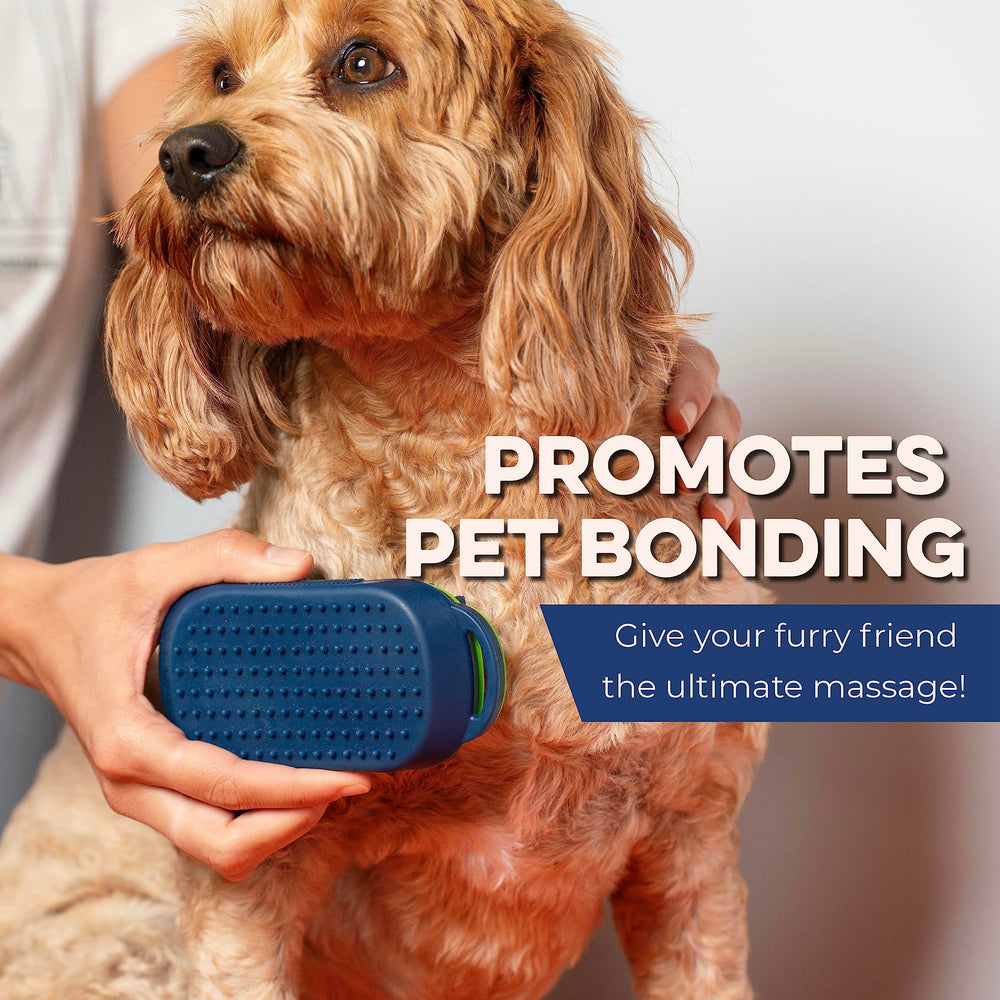 Bonza cepillo para perros silicona color azul marino