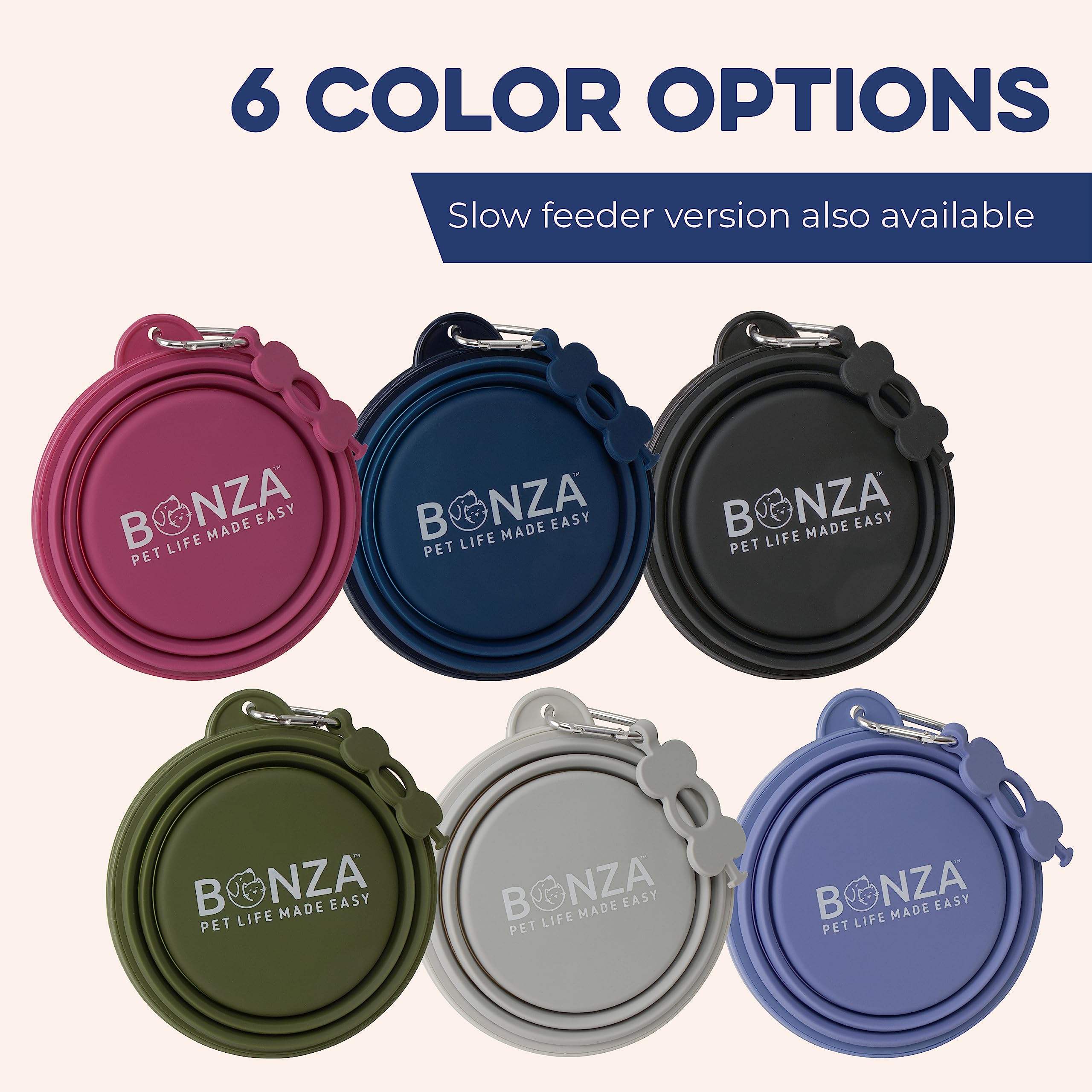 Bonza portable bowl cleans easily after muddy paws on camping trips