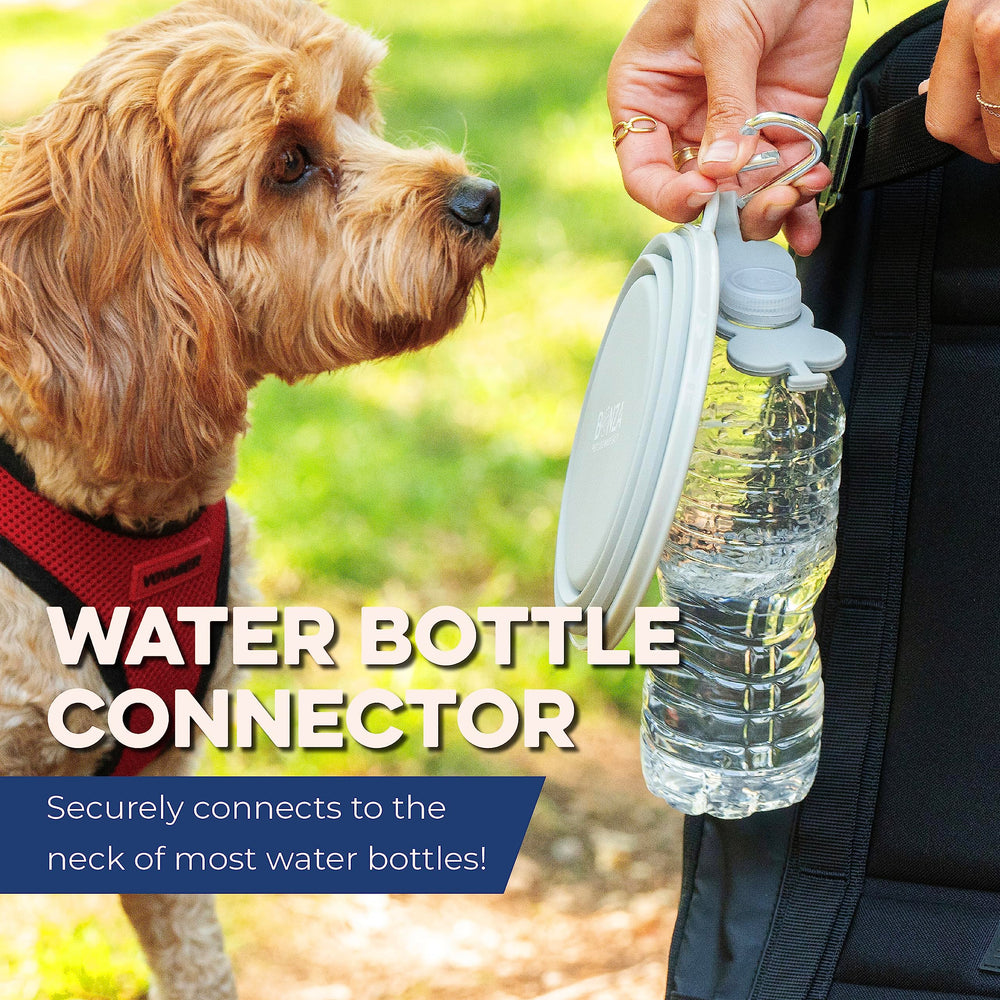 Bonza navy bowl in use for quick hydration on hikes