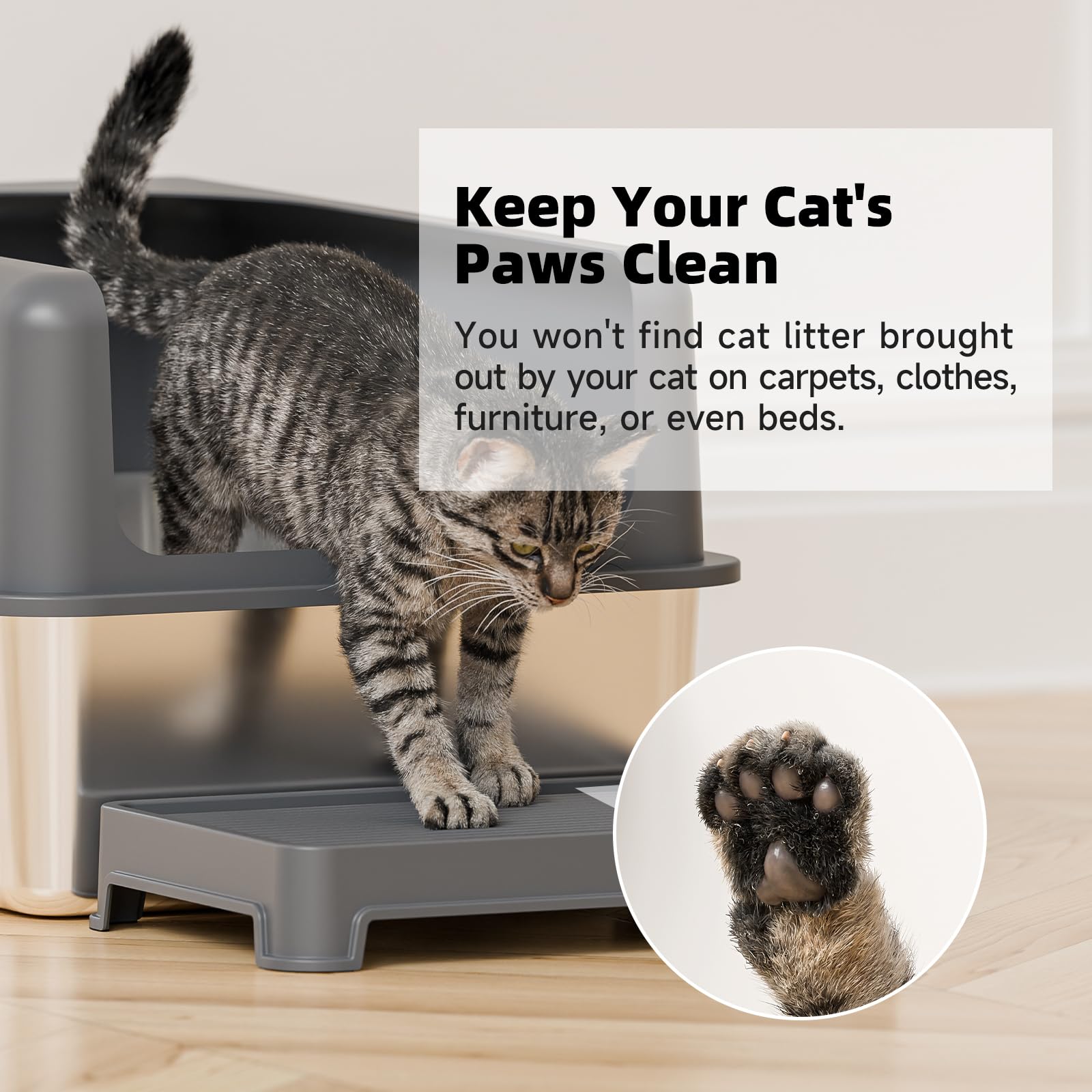 Booche satisfaction guarantee communicates support and confidence.