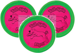 Booda Tail-Spin Flyer 7-inch in flight for fetch and water play, gentle on teeth.