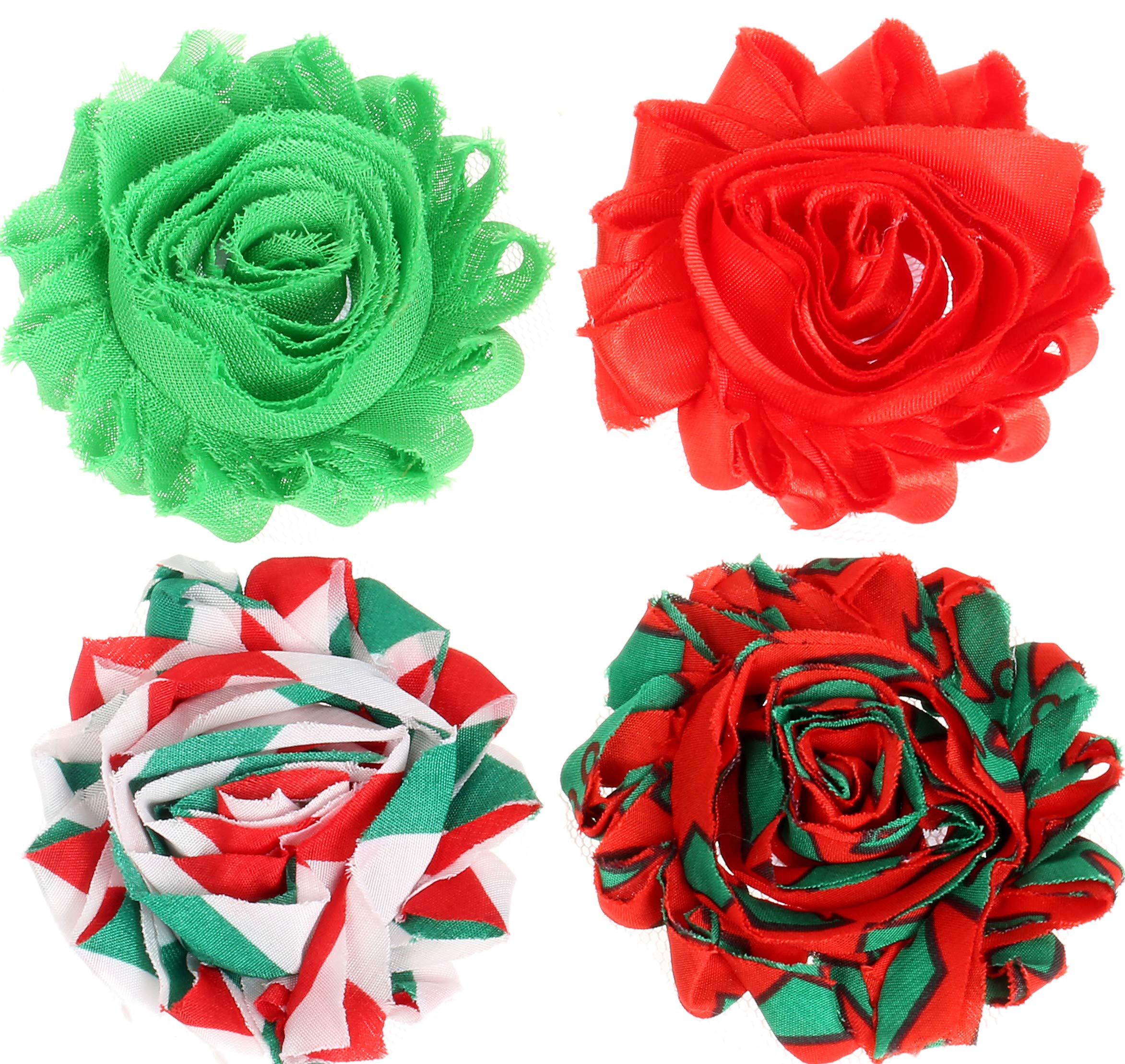 BoomBone Christmas dog collar flowers package showcasing four rose charms for festive pet styling.