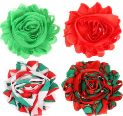 BoomBone Christmas dog collar flowers package showcasing four rose charms for festive pet styling.